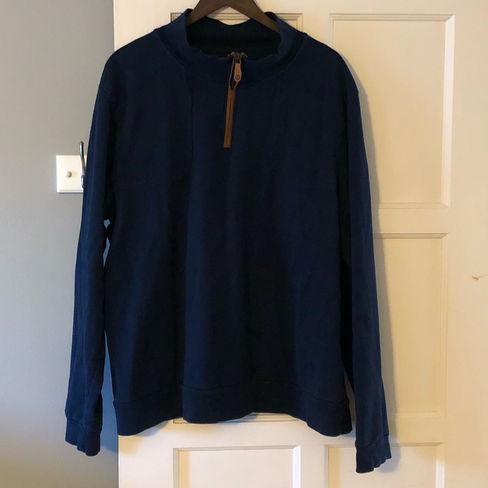 Men’s Over Under Quarter Zip | Navy Blue | XXL